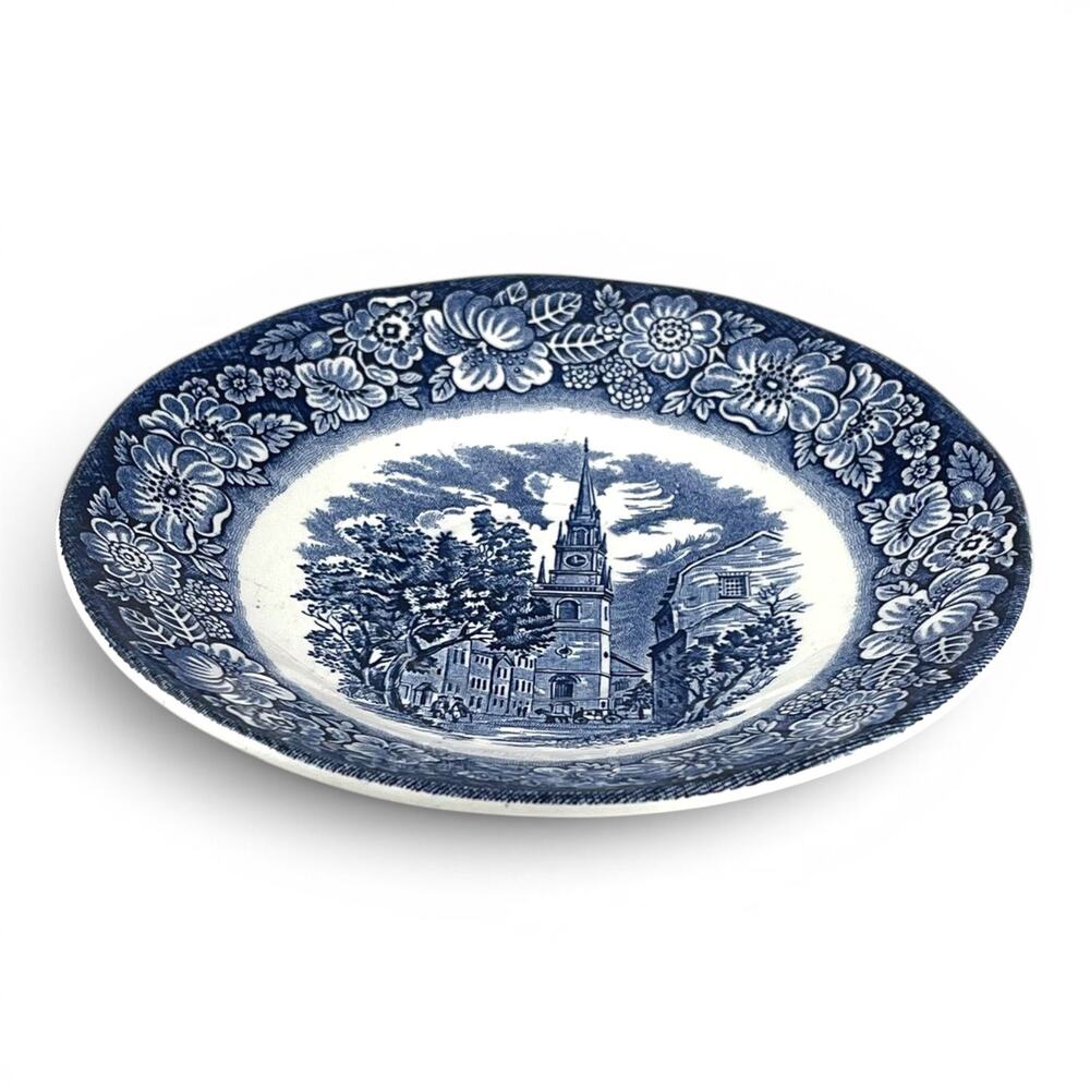 6" Saucer "Liberty Blue" by Staffordshire 'Old North Church'